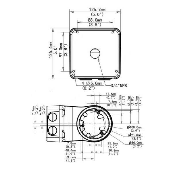 UniarchUniarch Wall mount Bracket with Junction Box for Turret Dome