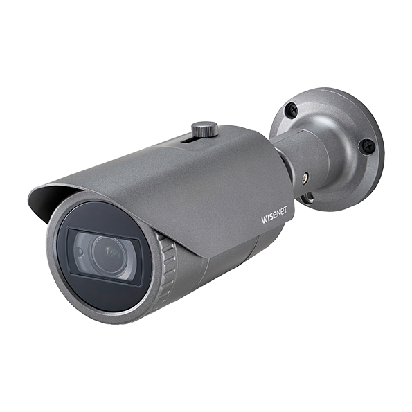 Hanwha VisionWisenet Q Series 4MP H.265 NW IR Bullet Varifocal Lens Camera (NDAA Ap