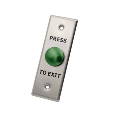 X2 SecurityX2 Mushroom Exit Button, Stainless Steel - Small, N/O, SPST, Screw Ter