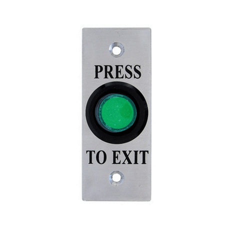 GenericExit button, flush mount, illuminated, green, architrave plate, fly le