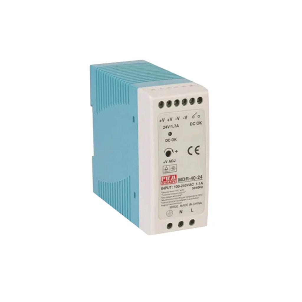 MEANWELLMEANWELL 24VDC, 1.7A SINGLE OUTPUT INDUSTRIAL DIN RAIL POWER SUPPLY UN