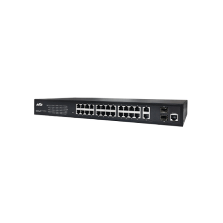 AetekAetek 24 Port Managed 1Gb PoE Switch, 2x SFP, RJ45, NTS, 370W