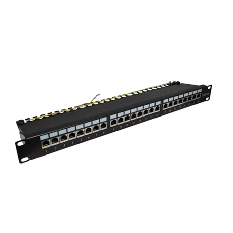 CERTECHCERTECH 24 Port 19" Cat6 Shielded Patch Panel