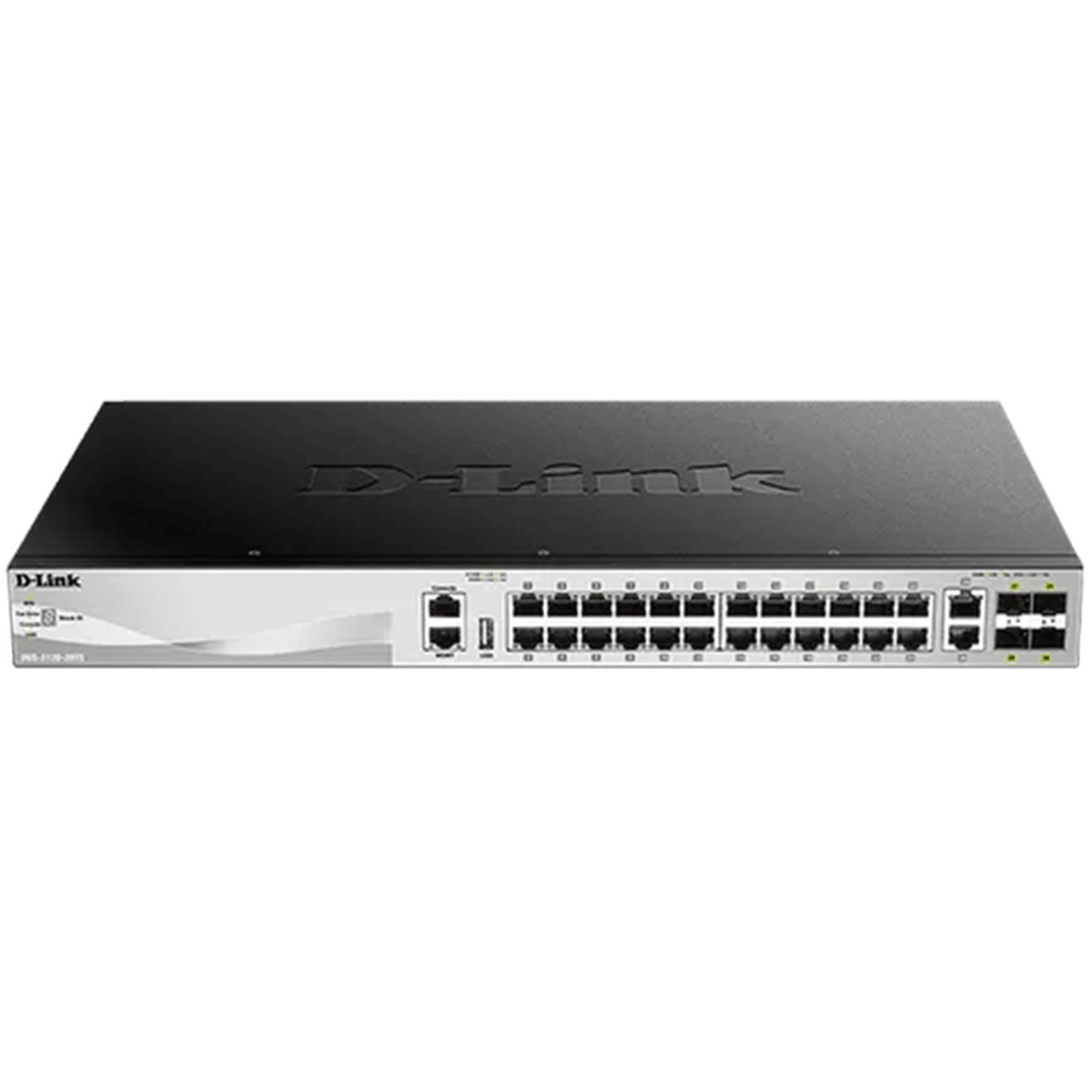 DLinkDLINK 30 PORT STACKABLE GIGABIT SWITCH WITH 24 1000BASE-T PORTS AND 4 