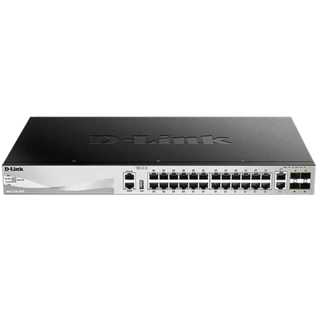 DLinkDLINK 30 PORT STACKABLE GIGABIT SWITCH WITH 24 1000BASE-T PORTS AND 4 