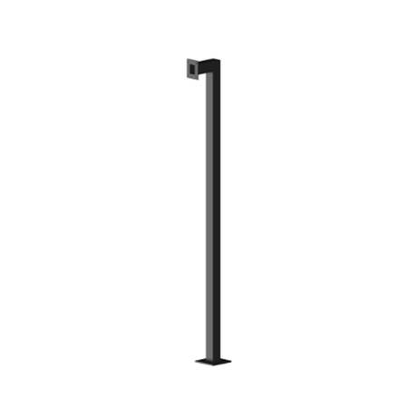 GenericSDC Outdoor Single Bollard Post, Tall, 75 x 75 x 2120mm, Black