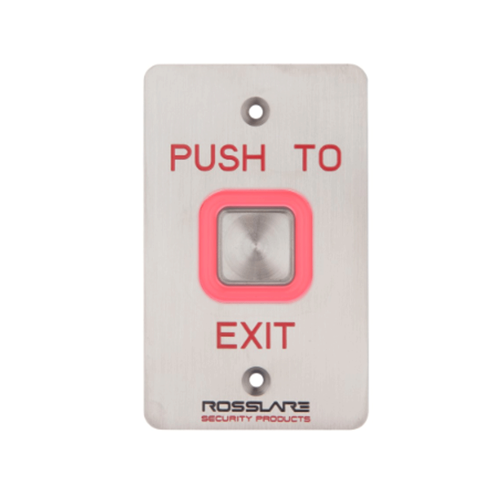 Rosslare Digital Piezo REX Switch with Text "Push to Exit"