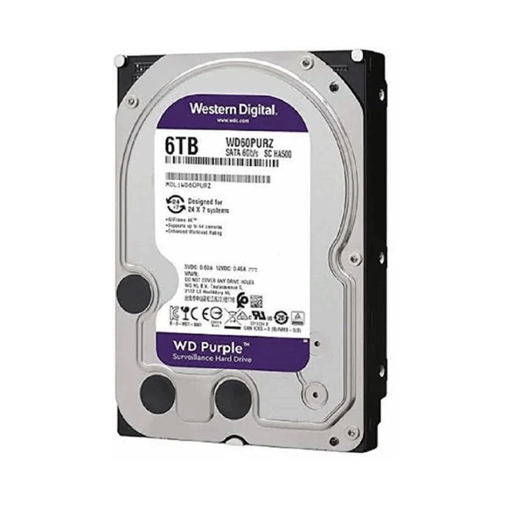 WESTERN DIGITALWESTERN DIGITAL WD60PURZ PURPLE 6TB HDD