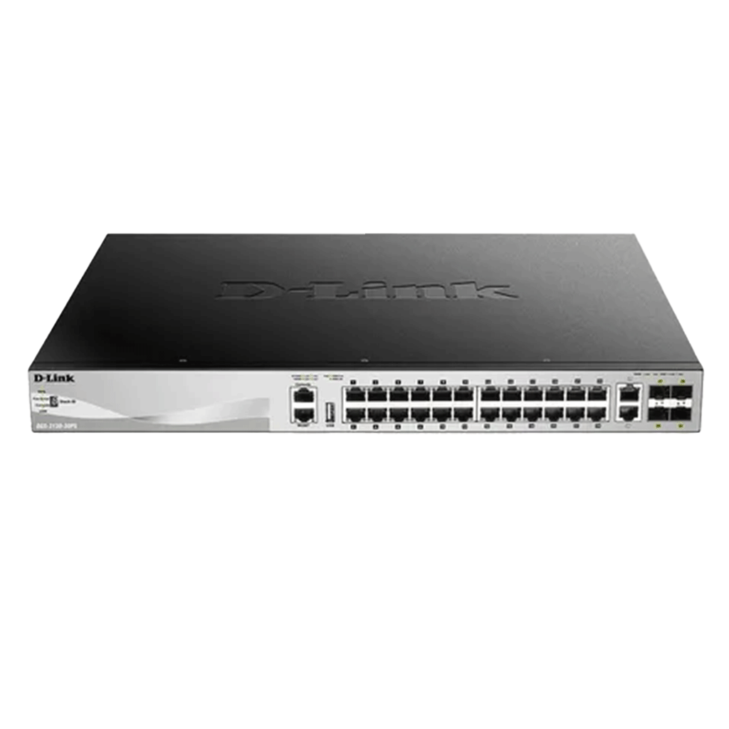 DLinkDLINK 30 PORT STACKABLE GIGABIT POE+ SWITCH WITH 24 1000BASE-T POE/POE