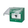 GenericGianni Call Point, Breakglass QPDT with Cover, VAC, Green