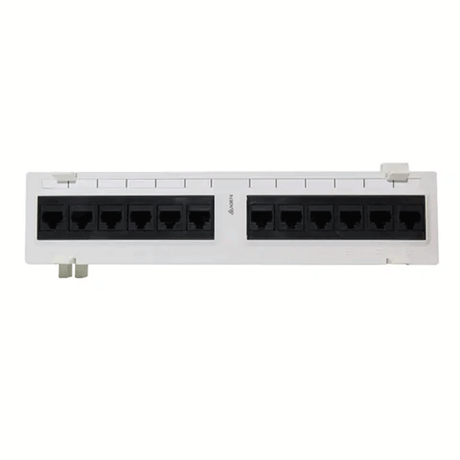 CERTECHMini 12 Port Surface Mount Patch Panel, Cat6 Rated