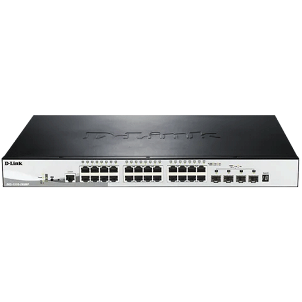 DLINK - 28-PORT GIGABIT SMARTPRO STACKABLE SWITCH WITH 24 RJ45 AND 4 SFP+ 10G PORTS