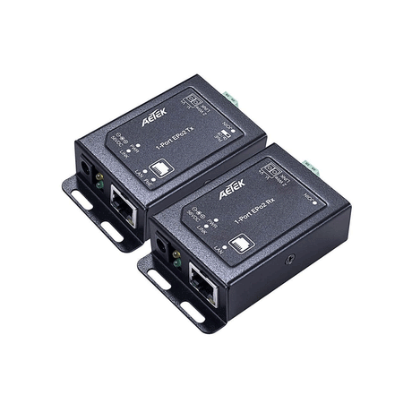 AetekAetek Indoor PoE over 2-Wire Kit, Up to 600m, 1x Receiver, 1x Transmit