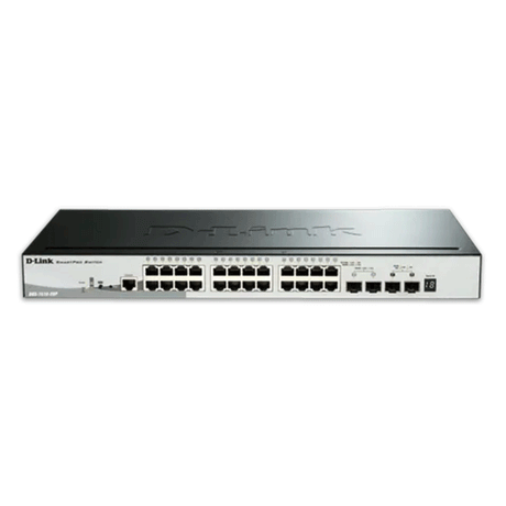 DLinkDLINK - 28-PORT GIGABIT SMARTPRO STACKABLE POE SWITCH WITH 24 RJ45, 2 