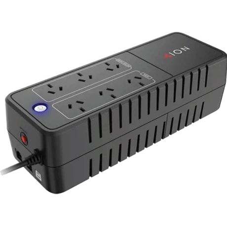 ION850VA POWER BOARD UPS, 6 OUTLETS (3 X SURGE & 3 X BATTERY BACK UP)