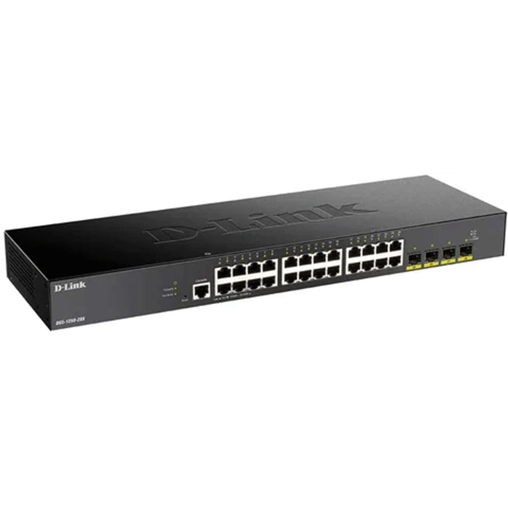 DLINK 28-PORT GIGABIT SMART MANAGED SWITCH WITH 24 RJ45 AND 4 SFP+ 10G PORTS