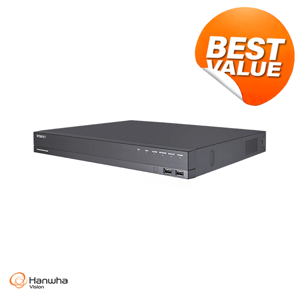 Hanwha VisionHanwha Vision 16CH 8MP H.265 NVR with PoE Switch