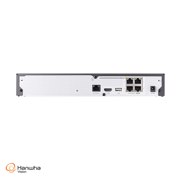 Hanwha VisionHanwha Vision 4CH 8MP H.265 NVR with PoE Switch