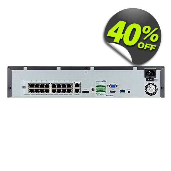 Hanwha VisionHanwha Wisenet X Series 16CH 12M H.265 NVR with PoE Ports