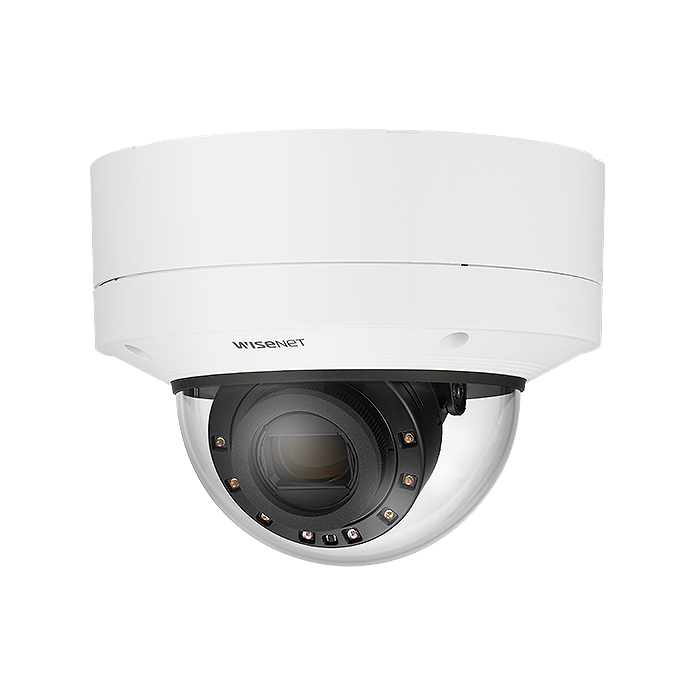 Hanwha VisionHanwha Wisenet 2MP IR Outdoor Vandal Dome AI Camera with 12x Zoom