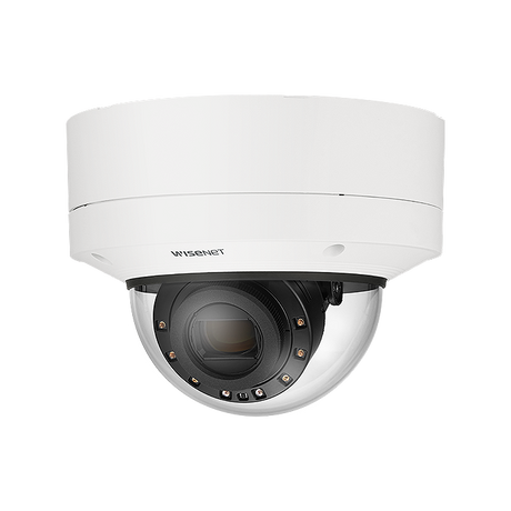 Hanwha VisionHanwha Wisenet 2MP IR Outdoor Vandal Dome AI Camera with 12x Zoom