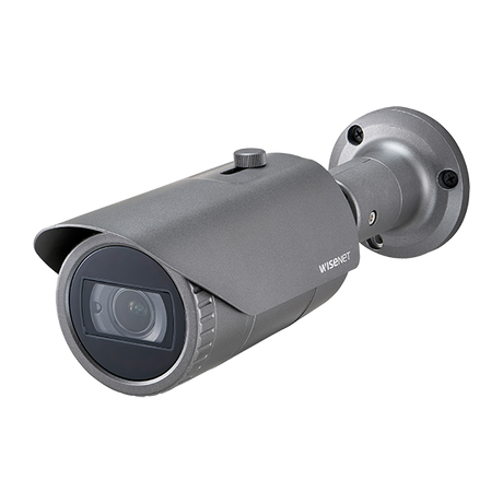 Hanwha VisionWisenet Q Series 4MP H.265 NW IR Bullet Varifocal Lens Camera (NDAA Ap