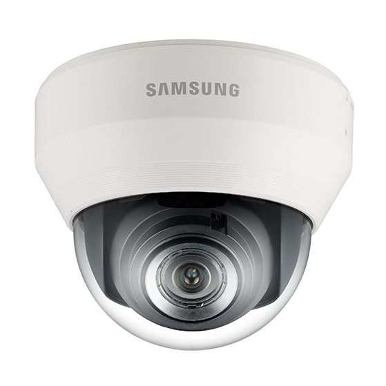 Hanwha VisionSamsung 3.2MP ICR Indoor Dome IP Camera 12VDC PoE H.264 Multi stream 3