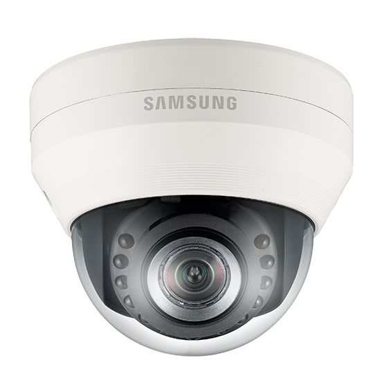 Hanwha VisionSamsung 3.2MP ICR Indoor Dome IP Camera 12VDC PoE H.264 Multi stream 3