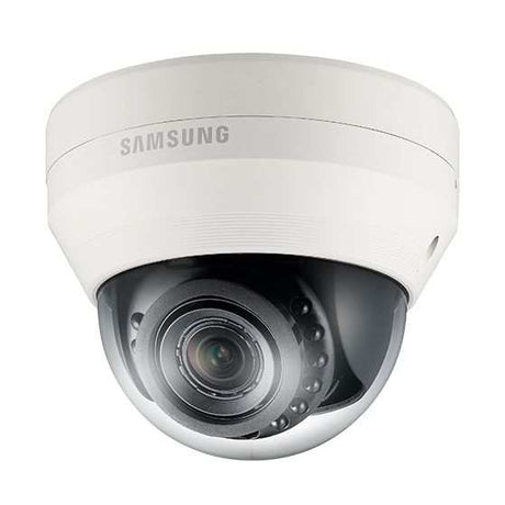 Hanwha VisionSamsung 3.2MP ICR Indoor Dome IP Camera 12VDC PoE H.264 Multi stream 3