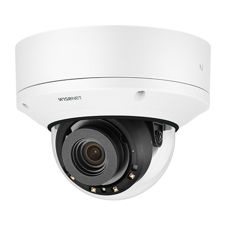 Hanwha VisionWisenet7 X Series 6MP Motorised Vari-Focal Vandal Dome with IR (Powere