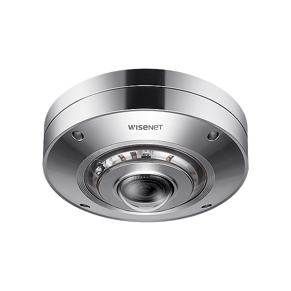 Hanwha VisionWISENET X Series 12MP Outdoor Stainless Steel Fisheye Camera with IR