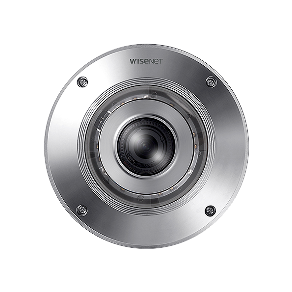 Hanwha VisionWISENET X Series 12MP Outdoor Stainless Steel Fisheye Camera with IR