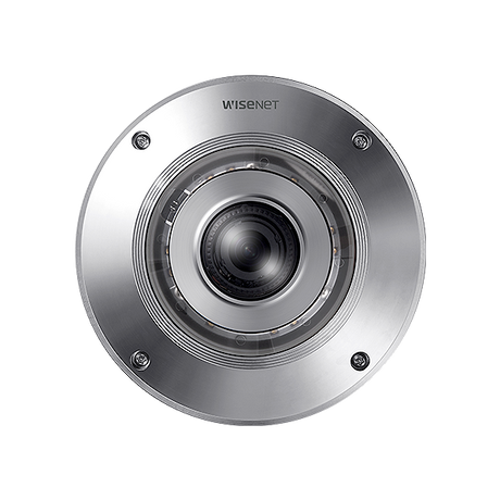 Hanwha VisionWISENET X Series 12MP Outdoor Stainless Steel Fisheye Camera with IR