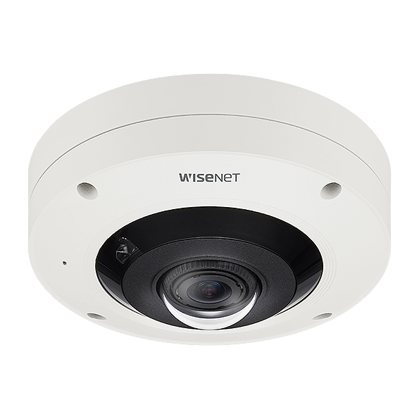 Hanwha VisionWISENET X Series 4K External Vandal-Dome Fisheye with IR and M12 Conne