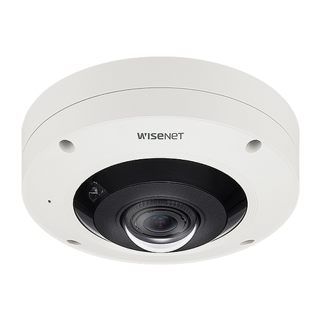 Hanwha VisionWISENET X Series 4K External Vandal-Dome Fisheye with IR and M12 Conne