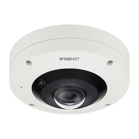 Hanwha VisionWISENET X Series 4K External Vandal-Dome Fish-Eye with IR (Powered by 